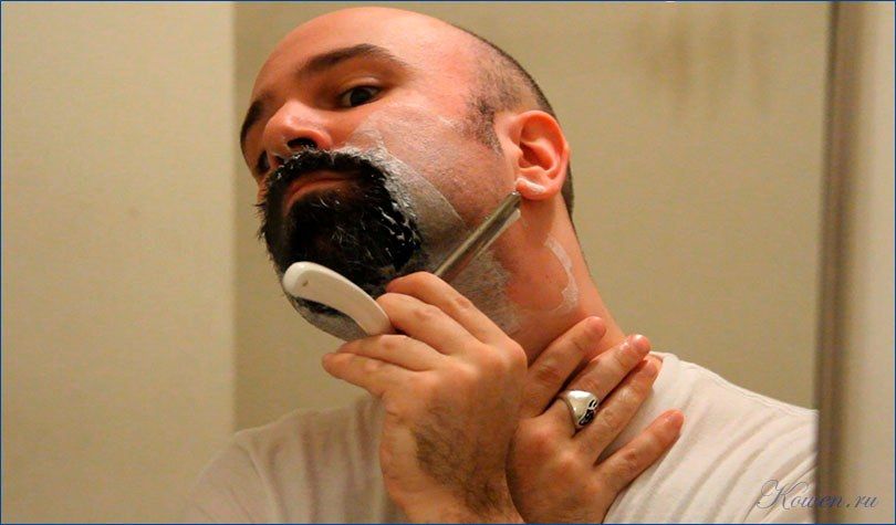 бриться, опасной, бритвой