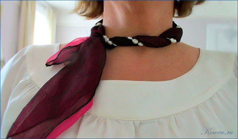 завязывать, шейный, платок