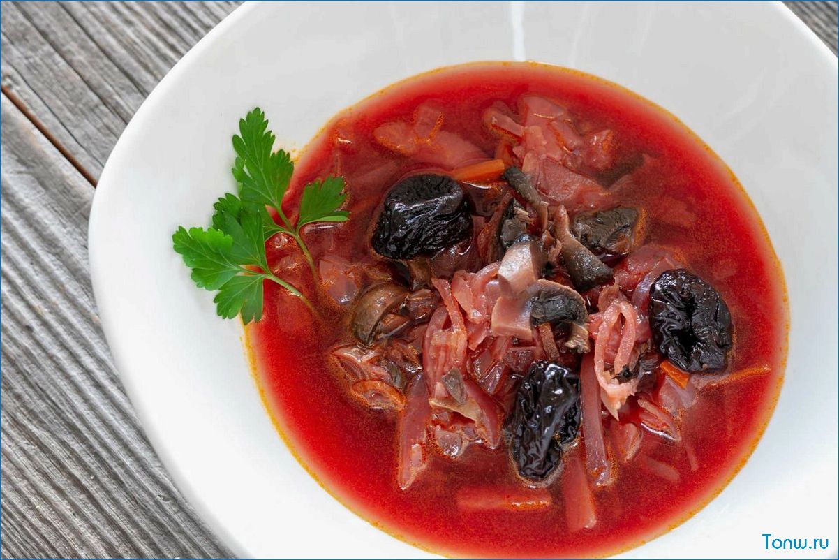 Рецепт постного борща с грибами — вкусное и питательное блюдо для постящихся