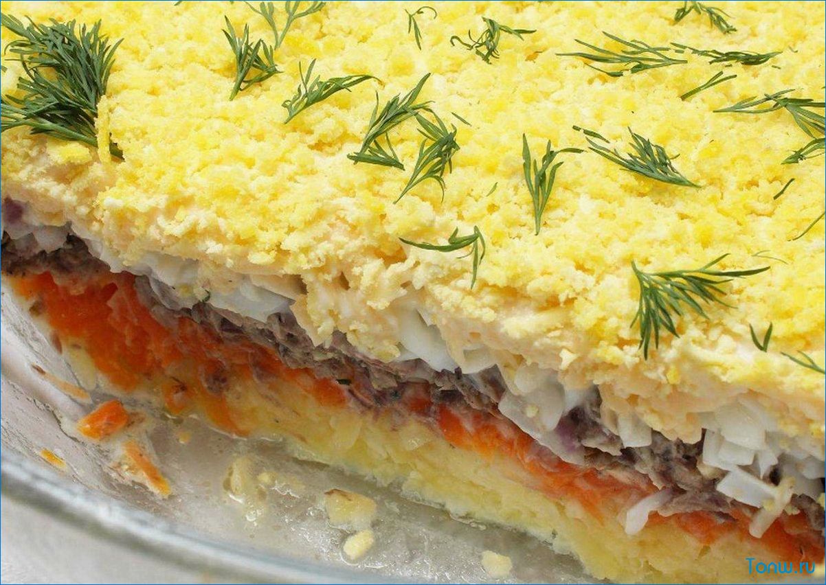 Рецепт салата Мимоза с сайрой — вкусное и питательное блюдо для вашего стола