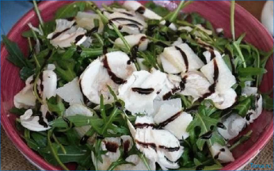 Вкусный и полезный салат с сырыми шампиньонами для здорового питания