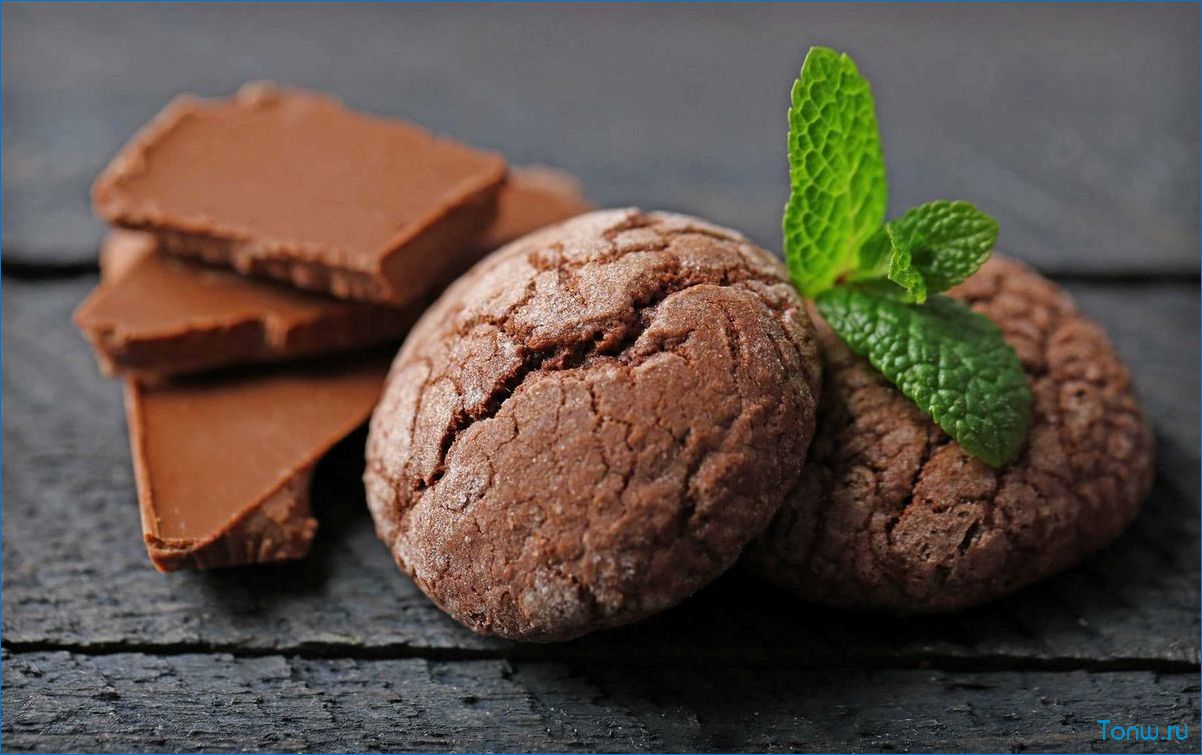 Вкусное шоколадное печенье с нежной мятно-шоколадной начинкой для настоящих гурманов