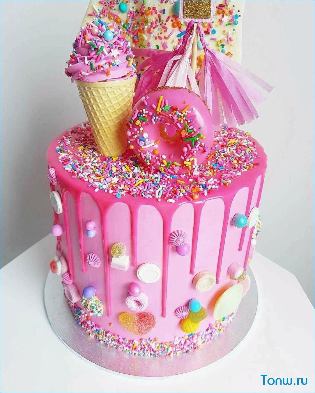 Удивительный и волшебный детский торт для девочки 