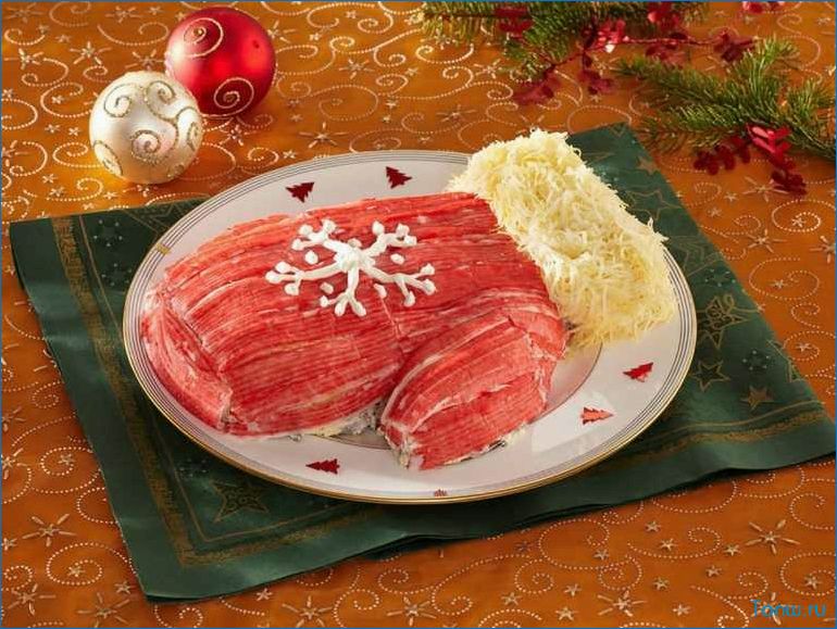 Салат Варежка Деда Мороза — рецепт приготовления праздничного новогоднего блюда 