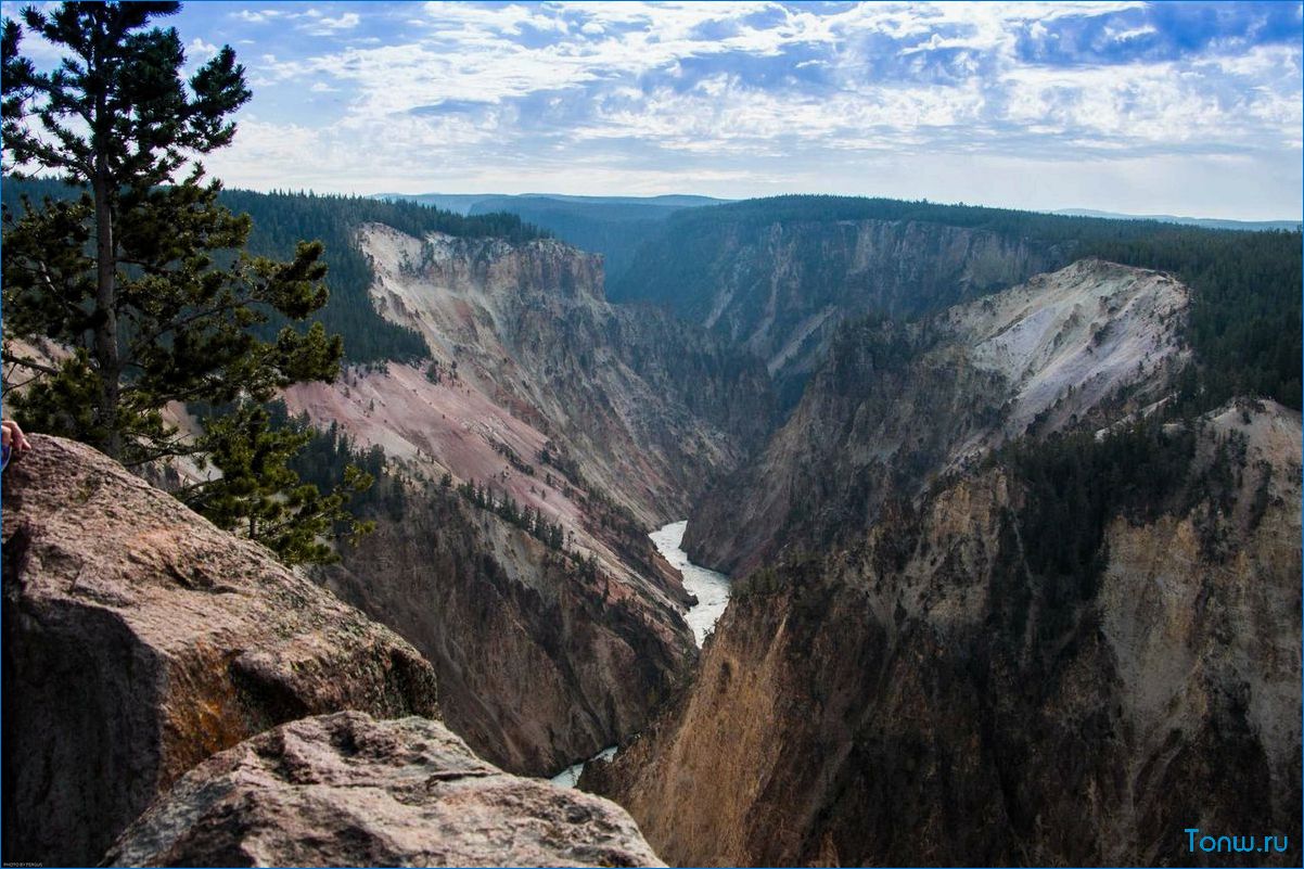 Удивительные природные красоты — Национальный парк Йеллоустоун в США охватывает территории трех штатов — Вайоминг, Монтана и Айдахо