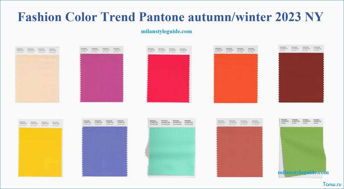 Модные цвета осень-зима 2024-2025 по версии Pantone
