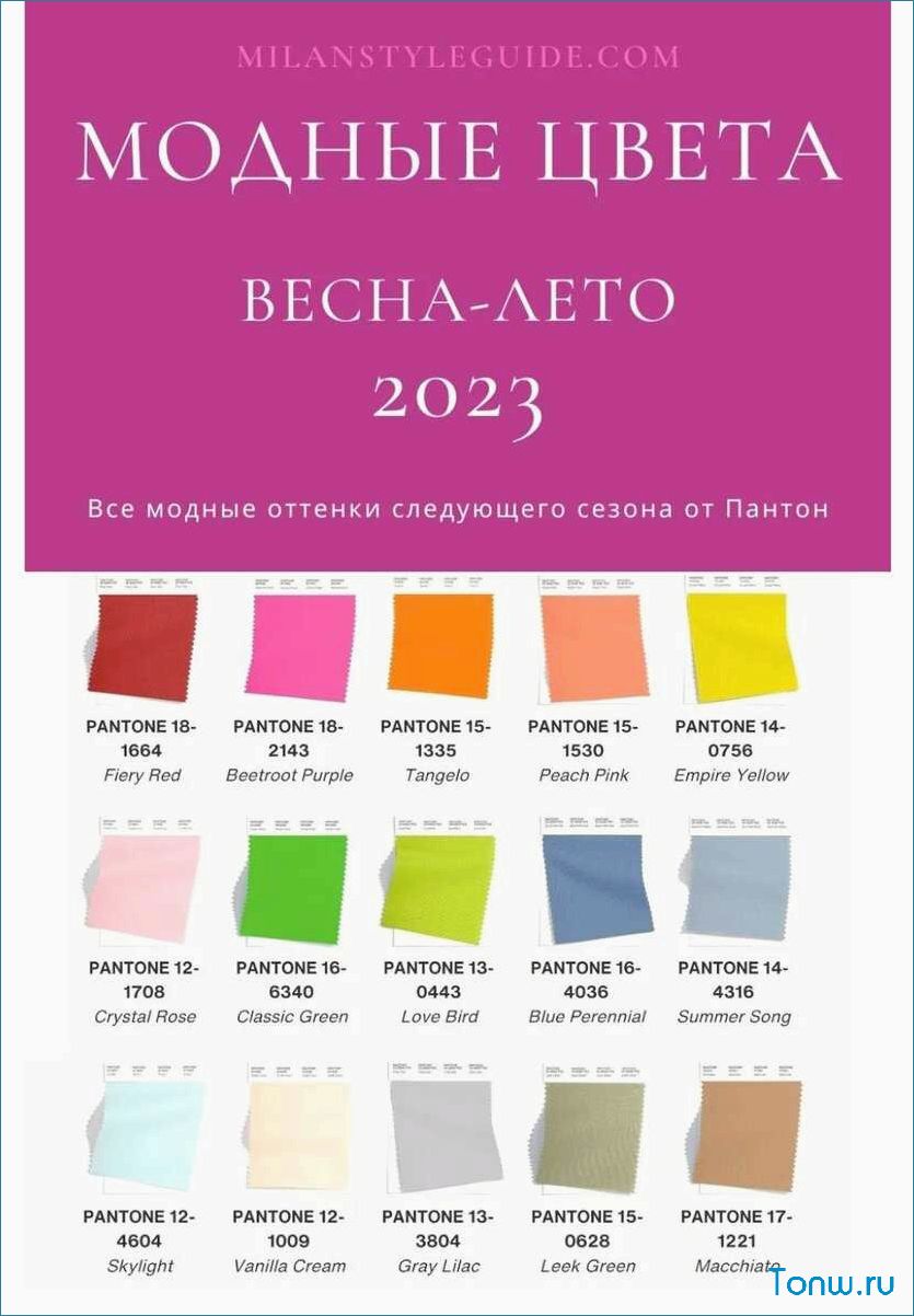 (модные, цвета, весна-лето, 2024) Модные цвета весна-лето 2024
