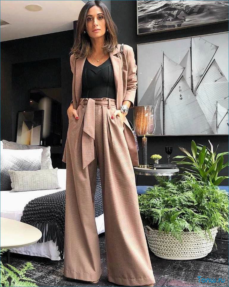 (носить, брюки-палаццо, модные, идеи, образов) С чем носить брюки-палаццо — модные идеи образов